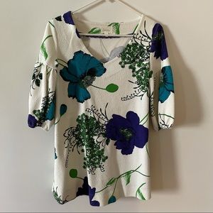 Anthropologie Deletta Floral Tunic Top